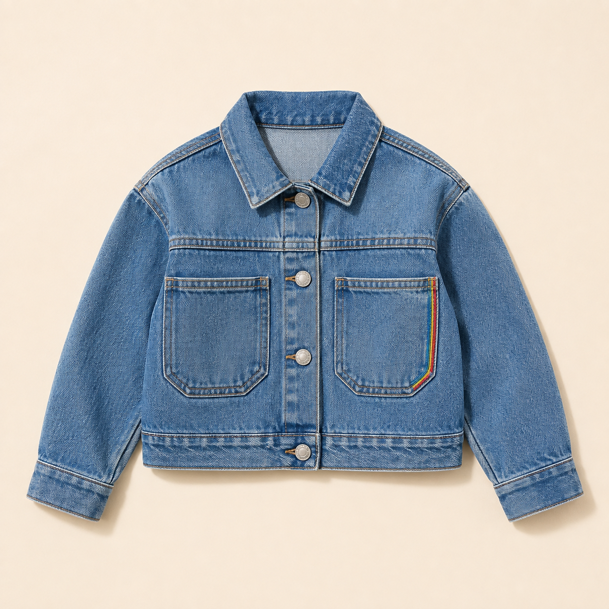 Stella McCartney Rainbow Denim Jacket
