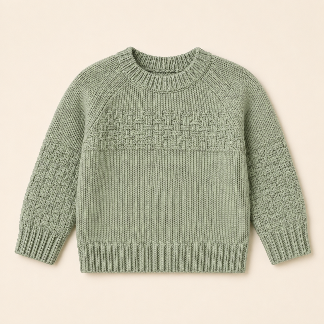 Bottega Veneta Sage Woven Panel Jumper