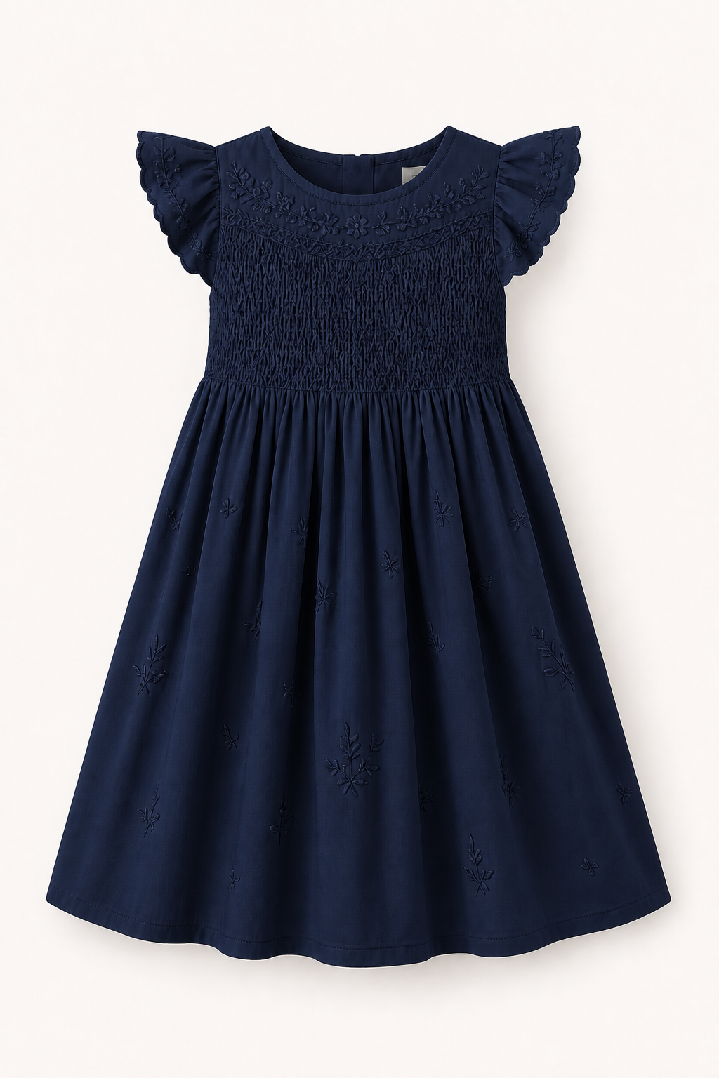 Stella McCartney Kids Luna Organic Cotton Smocked Dress - Dusty Rose