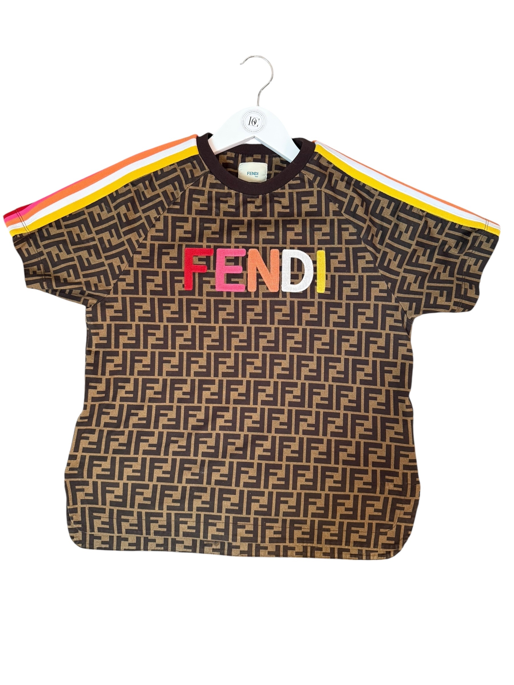 Fendi Kids Brown FF Logo T-Shirt Age 12 - Sporty Luxury
