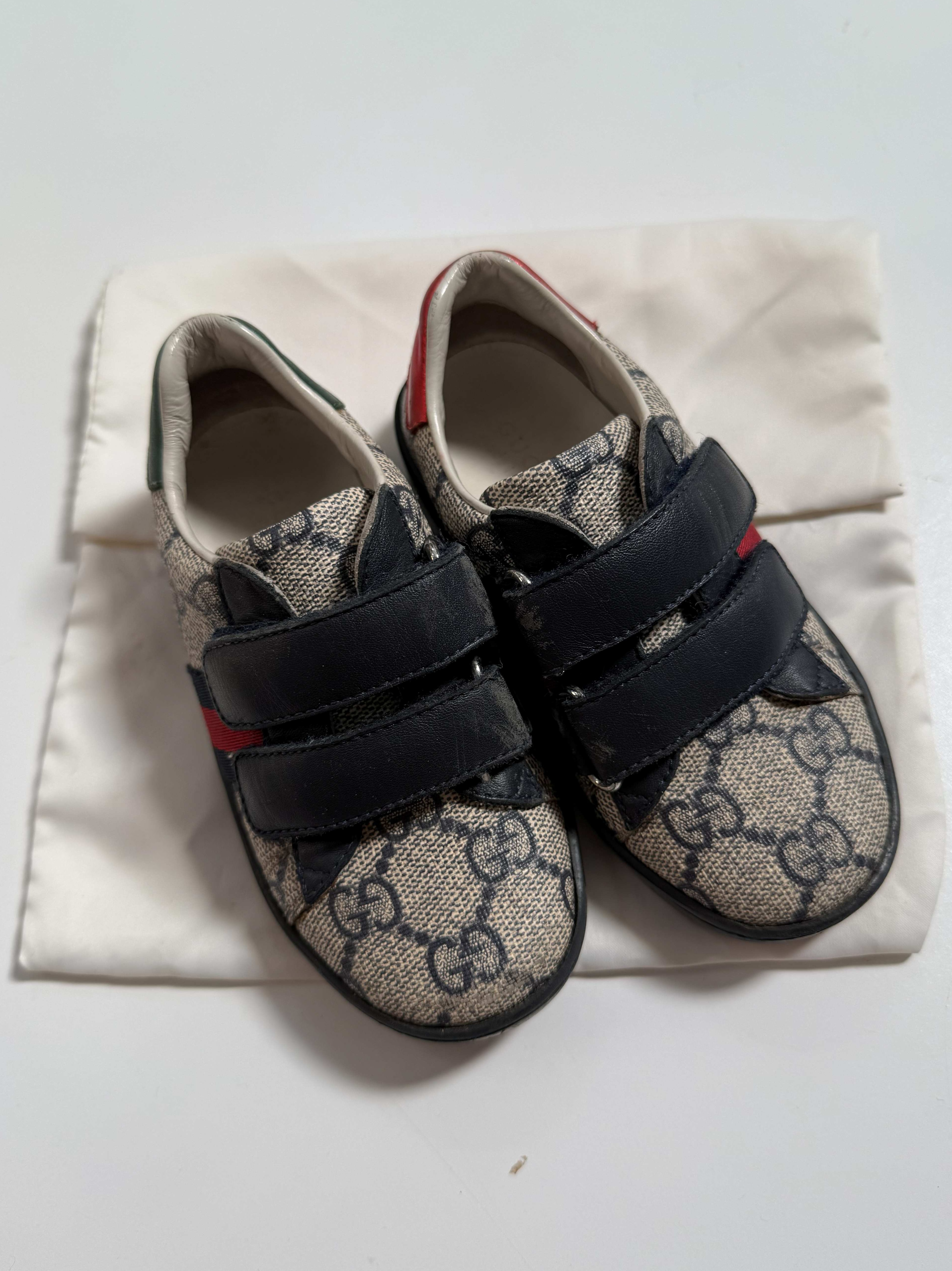 GUCCI GG SUPREME WEB STRAP TRAINERS EU 24 UK 7-image