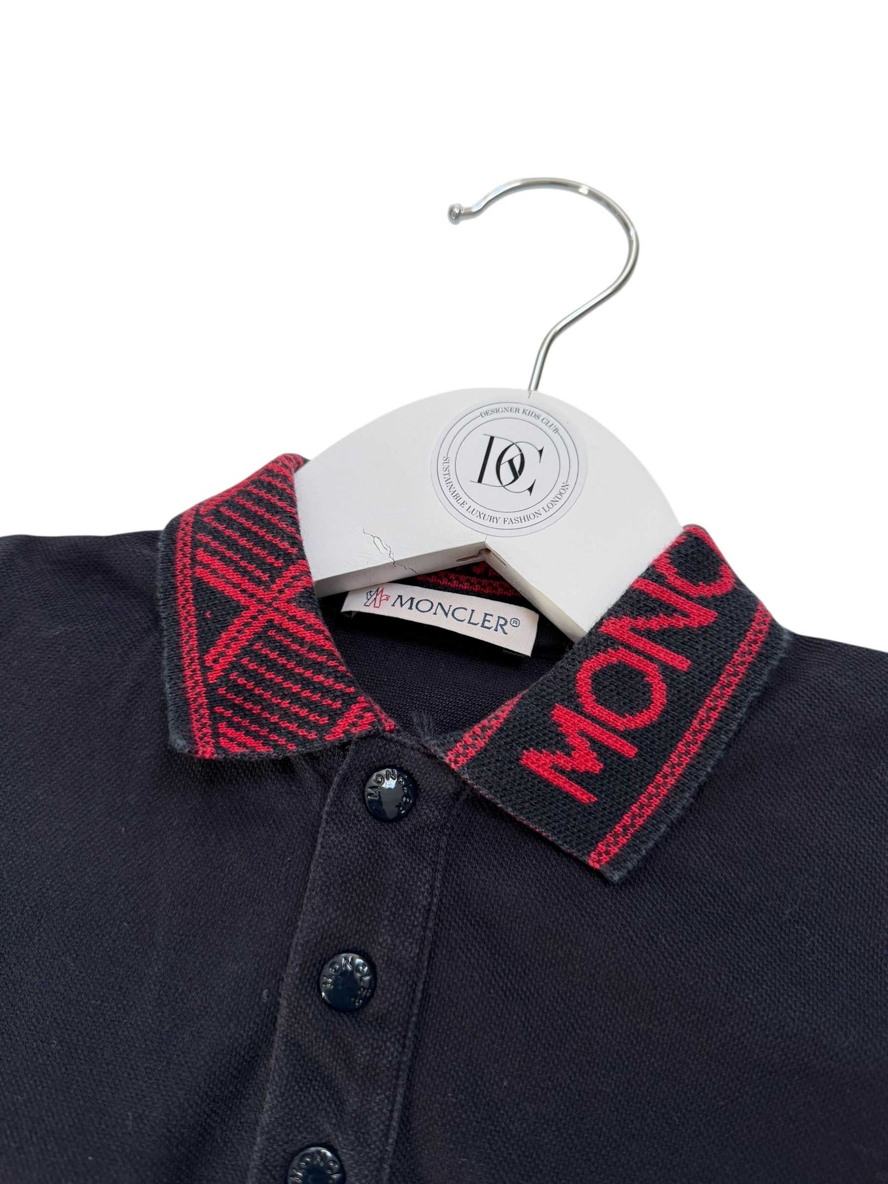 Moncler Black Long Sleeve Polo 12-18M - Stylish Comfort Moncler Black Long Sleeve Polo 12-18M - Stylish Comfort