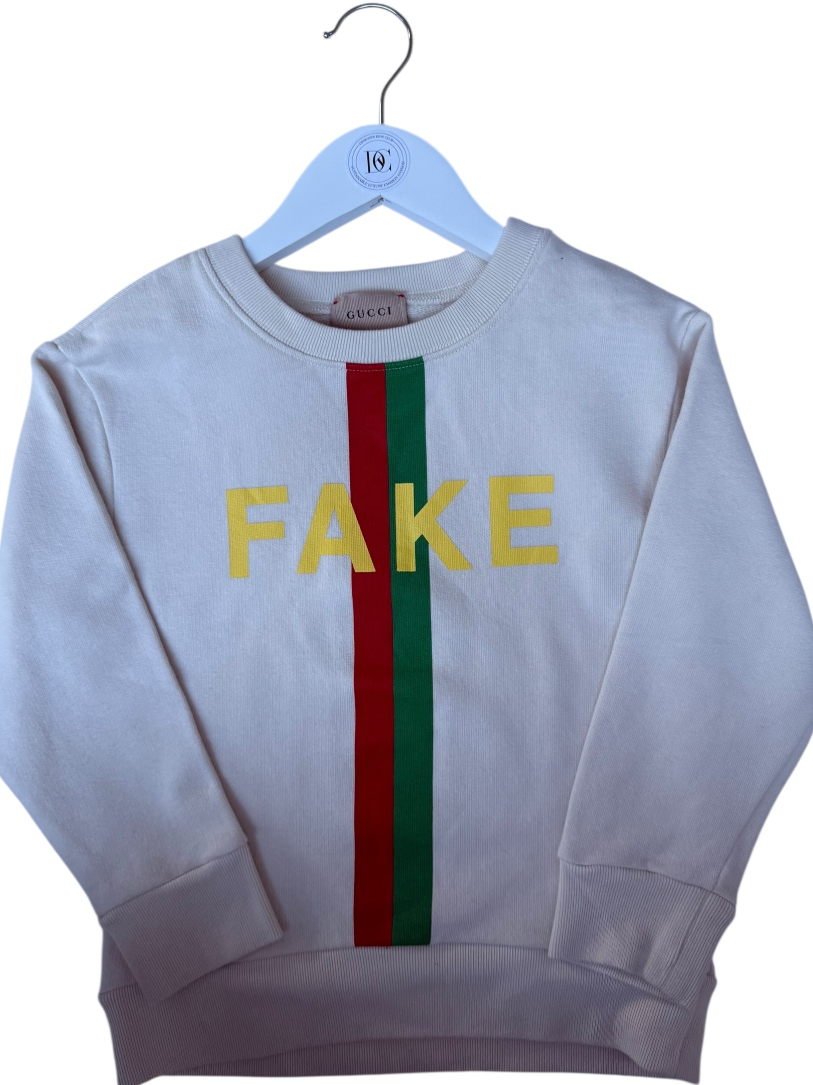 GUCCI FAKE/NOT Jumper Age 5 - Unisex Cotton Comfort