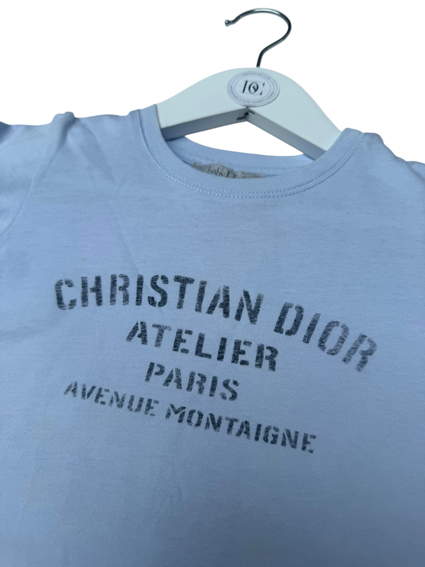 Dior Boys' Blue Logo T-Shirt - Luxury Cotton Comfort